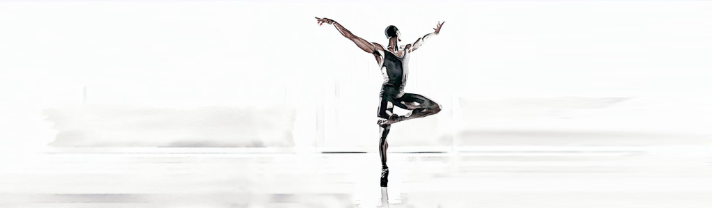 Illustration of a black male ballet dancer.