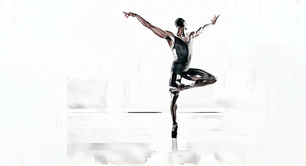Illustration of black male dancer.